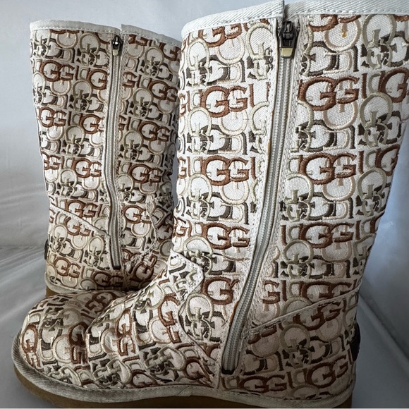 UGG Women’s Vintage Cozy Winter Boots Embroidered Logo Size US 10 / EU 41 - Picture 5 of 9